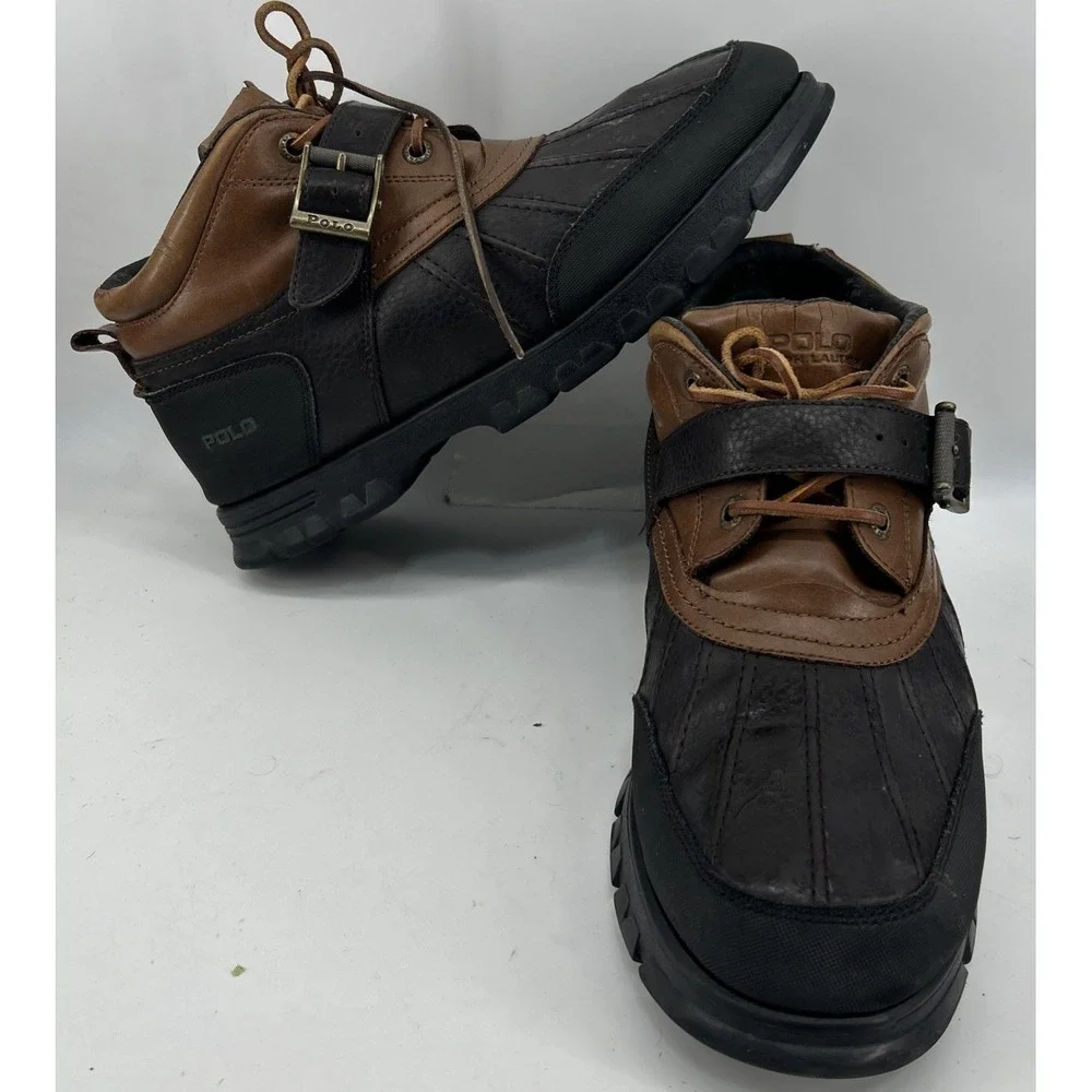 Polo Ralph‎ Lauren Dover III Lace Up Boots With Buckle Men's Size 13D